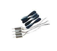 Motore DC 3,7 V 7 mm * 16 CW/CCW Motore elettrico Elicottero 45 mm Eliche Motore senza nucleo for RC Quadcopter Drone Modello Fai da te(Black)