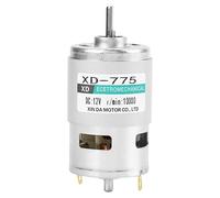 Motore DC ad Alta Velocità Basso Rumore XD-775 12V/24V Motore a Magneti Permanenti di Doppio Cuscinetto a Sfere con Spazzola(12V 10000 giri/min)