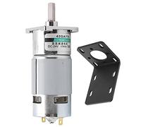 Motore DC con Ingranaggi in Metallo, Bassa Velocità, 24V, Ingranaggi in Rame Puro, Coppia Elevata - Silenzioso e Affidabile, Protezione Sovracorrente, Uso Industriale e Domestico (100 giri/min)