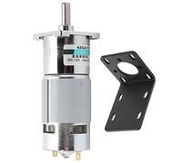 Motore DC con Ingranaggi Metalliche, Mini 12V Bassa Velocità, Rotazione CW CCW, Supporto Permanente - Alta Durata, Coppia Potente, Ideale per Robotica e Controllo Sportivo (20 giri/min)