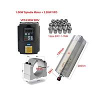 Motore del mandrino, CNC 2.2KW 1.5KW Convertitore di frequenza VFD Driver a frequenza variabile Inverter 800W 1500W 2200W Motore mandrino ER11 ER20 Mandrino(VFD 2.2KW-1.5KW Kit)