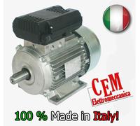 Motore elettrico 2 HP 1,5 kW 4 Poli 1400 giri MEC 90L B3 Monofase 220V betoniera