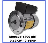 Motore elettrico asincrono monofase 1400 giri B5 per compressore mec63b 4 poli