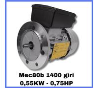 Motore elettrico asincrono monofase 1400 giri B5 per compressore mec80b 4 poli