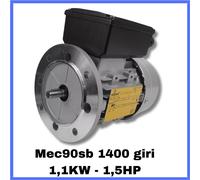 Motore elettrico asincrono monofase 1400 giri B5 per compressore mec90sb 4 poli