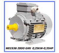 motore elettrico asincrono trifase 2800 giri B3 per compressore mec63b 2 poli
