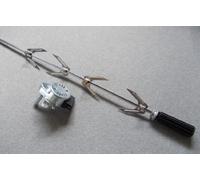 MOTORE ELETTRICO DA 5 W + SPIEDO DA 80 CM PER GIRARROSTO PER CAMINO BARBECUE