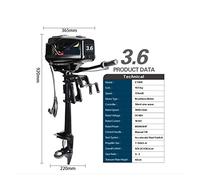 Motore elettrico per la pesca alla traina 4 8V 800W Motore di barca gonfiabile a motore elettrico senza spazzole senza performance(Short Shaft)