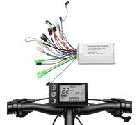 Motore elettrico senza brushless, controller motore senza spazzole con display LCD per e-bike, mountain bike e scooter, indicatore di livello di carica e velocità 866, 24 V/36 V 350 W