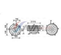 Motore elettrico, ventilatore interno AVA COOLING BW8478 per 7 3 2003-2008
