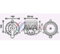 Motore elettrico, ventilatore interno AVA COOLING FD8626 per ECOSPORT 1.5 2013-