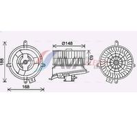 Motore elettrico, ventilatore interno AVA COOLING MS8711 per CLASSE C 2 1994-2