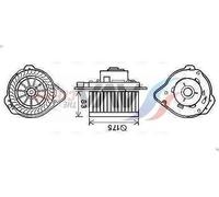 Motore elettrico, ventilatore interno AVA COOLING VO8174 per S70 (874) 2.3 1997-