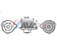 Motore elettrico, ventilatore interno AVA COOLING VO8174 S70 (874) 2 1997-2