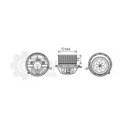 Motore Elettrico Ventilatore Interno per Mercedes-Benz Classe B Bj.05-11