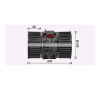 Motore Elettrico Ventilatore Interno Plastica per Renault Scénic III 1.5 DCI