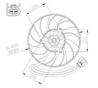 Motore elettrico, ventola del radiatore NRF 47946 MULTIVAN T5 2 2003-2015