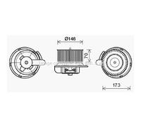 Motore elettrico, ventola interna HIGHWAY AUTOMOTIVE ME8287