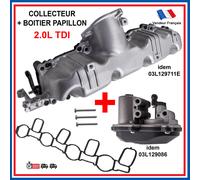 Attuatore Di Farfalla + Colletore Aspirazione Aria Audi A3 A4 A5 A6 Q5 2,0 2,0L
