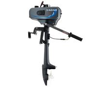Motore fuoribordo 2 tempi 3,5 CV, 49 cc, benzina, per barca pneumatica | Motore termico per barca da 2,5 kW, barra franca, raffreddamento acqua/aria, elica a 3 pale, CDI, pesca canotta