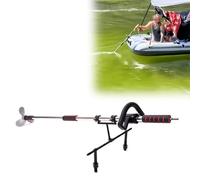 Motore Fuoribordo Elica Leggera per Barca a Remi/Trapano di Emergenza, Motore Fuoribordo Azionato da Traino con Maniglia, Set di Trasmissione per Kayak per Laghetti(With Bracket,L-125cm(49 1/4"))