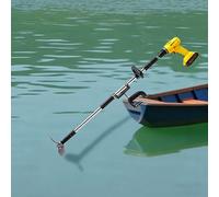 Motore Fuoribordo Elica per Barca a Mano per Lago/Stagno, Pagaia per Motore Elettrico Leggero per Kayak, Motore per Barca Azionato da Trapano Elettrico(With Clamp,L-125cm(49 1/4"))