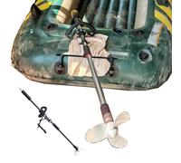 Motore Fuoribordo Elica per Trapano da 100/125 Cm, Elica per Trapano a Batteria Leggera, Motore Fuoribordo In Lega di Alluminio con Staffa di Fissaggio(With Bracket,L-100cm(39 3/8"))