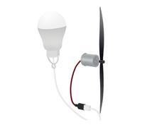Motore generatore eolico con luce led per laboratori di fisica e ingegneria