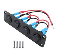 Motore Interruttore Accensione Starter Adatto per auto Adatto per barche Pannello interruttori joystick rotondo blu 20A con alluminio a 3 pin impermeabile 12V(CP-5260-04)