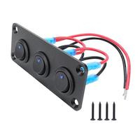 Motore Interruttore Accensione Starter Adatto per auto Adatto per barche Pannello interruttori joystick rotondo blu 20A con alluminio a 3 pin impermeabile 12V(CP-5260-03)