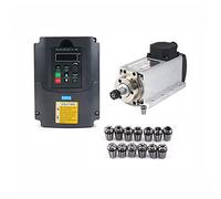Motore mandrino, CNC 1.5KW / 2.2W 110/220 Kit mandrino raffreddato ad aria, Piazza di raffreddamento ad aria del motore dell'alberino + VFD Inverter + 13pcs / Set ER11 / ER20(1.5KW 110 ER11)