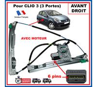 Motore + Meccanismo Leva Vetro Anteriore Destro per Clio 3 8200826165 8200297444