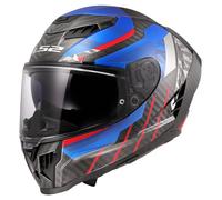 Motore moto LS2 FF807 DRAGON TRAX BLU ROSSO (include visiera scura aggiuntiva)