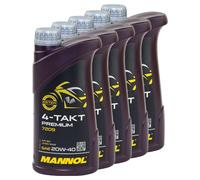 Motore Olio Motore 4-Takt Premium 20W40 Mannol 5x 1 Litri Motori