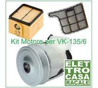 MOTORE ORIGINALE NUOVO per FOLLETTO VORWERK VK135 VK136 900W KIT FILTRI + FILTRO