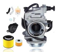 Motore Parti Kit Di Riparazione E Revisione Del Carburatore Per Moto Per Rancher 350 TRX350 Con Coperchio Base Acceleratore Nero Accessori Riparazione(Insieme 2)