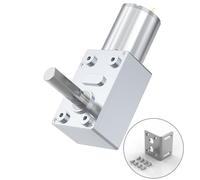 Motore passo-passo, 370 Motoriduttore a vite senza fine DC 12V 8MM D7 Riduttore dell'asse 6V 24V Autobloccante Reverse Gearbox Lunghezza 25MM Micro Motore a bassa velocità(150RPM,24V Single Motor)