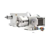 Motore passo-passo, 80 mm CNC 4 ° asse+tailstock CNC Asse testa/rotazione di divisione/un asse for mini CNC Macchina for incisore del router/incisore for la lavorazione del legno