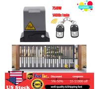 Motore per porta scorrevole per operatore elettrico automatico per cancello scorrevole da 750 W 1600 kg con telecomando e KIT binario per cremagliera da 6 m