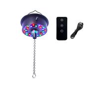 Motore per Sfera da Discoteca con Luci e Telecomando, Motore per Sfera A Specchio A 24 LED con Luci per Sfere da 4/6/8/12 Pollici per Feste