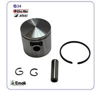 motore PISTONE per EFCO 8200 8220 8260 25 26 250 260 220 oleomac Diam 34 25cc
