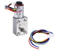 Motore riduttore a vite senza fine ad alta coppia, 12 V CC, con encoder; motore a ingranaggi bifase autobloccante per un controllo di precisione, a bassa rumorosità e dalla lunga (10 giri/min)