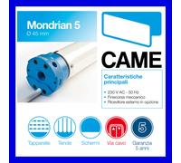 MOTORE TAPPARELLA TAPPARELLE TENDA DA SOLE CAME MONDRIAN 5 20Nm GARANZIA 5 ANNI