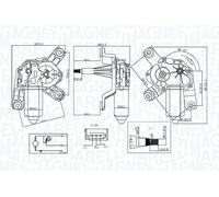 Motore tergicristallo posteriore per veicolo con guida a Sx 064070900010