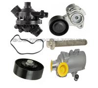 Motore Termostato + Elettrico Pompa Acqua + Tenditore + Puleggia Belt per BMW