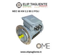 MOTORE TRIFASE MEC90 B5 KW 2,2 2 POLI 3000 RPM IE3 ASINCRONO