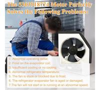 Motore Ventilatore Condensatore Frigorifero 120V con Struttura in Plastica e Met