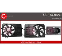 Motore ventola radiatore per guida a Sx/Dx CEF73008AS CASCO per SKODA
