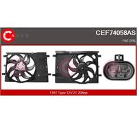 Motore ventola radiatore per guida a Sx/Dx CEF74058AS CASCO per OPEL FIAT
