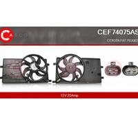 Motore ventola radiatore per guida a Sx/Dx CEF74075AS CASCO per CITROËN